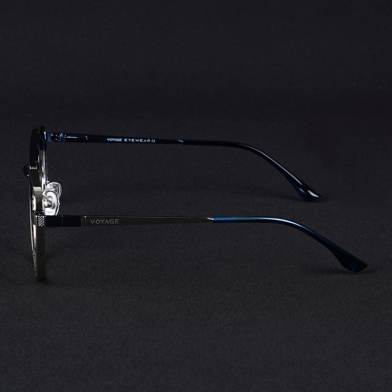 Voyage Silverline Silver & Blue Wayfarer Eyeglasses for Men & Women (98701MG5447-C1)