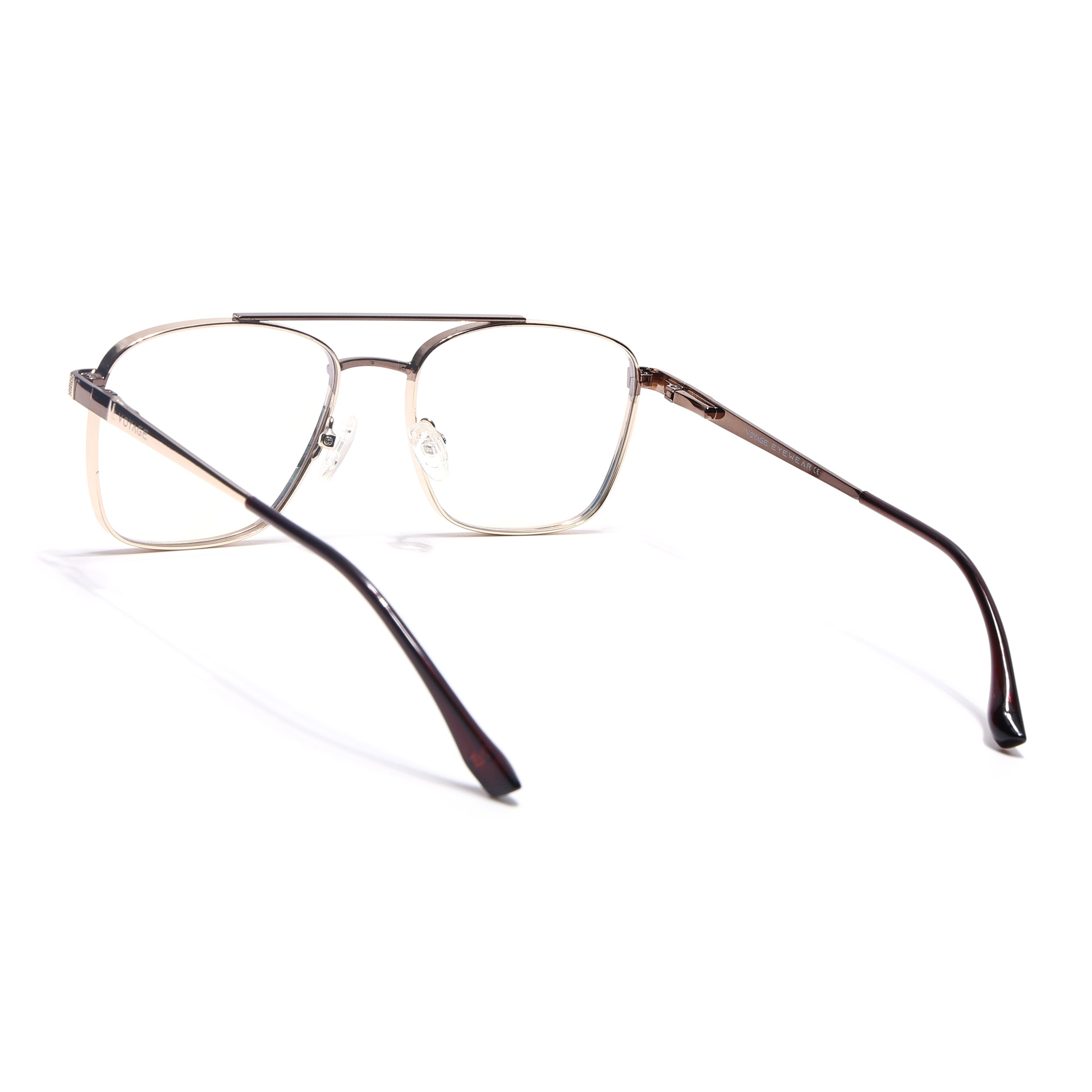 Voyage Silverline Golden Wayfarer Eyeglasses for Men & Women (98701MG5449-C3)