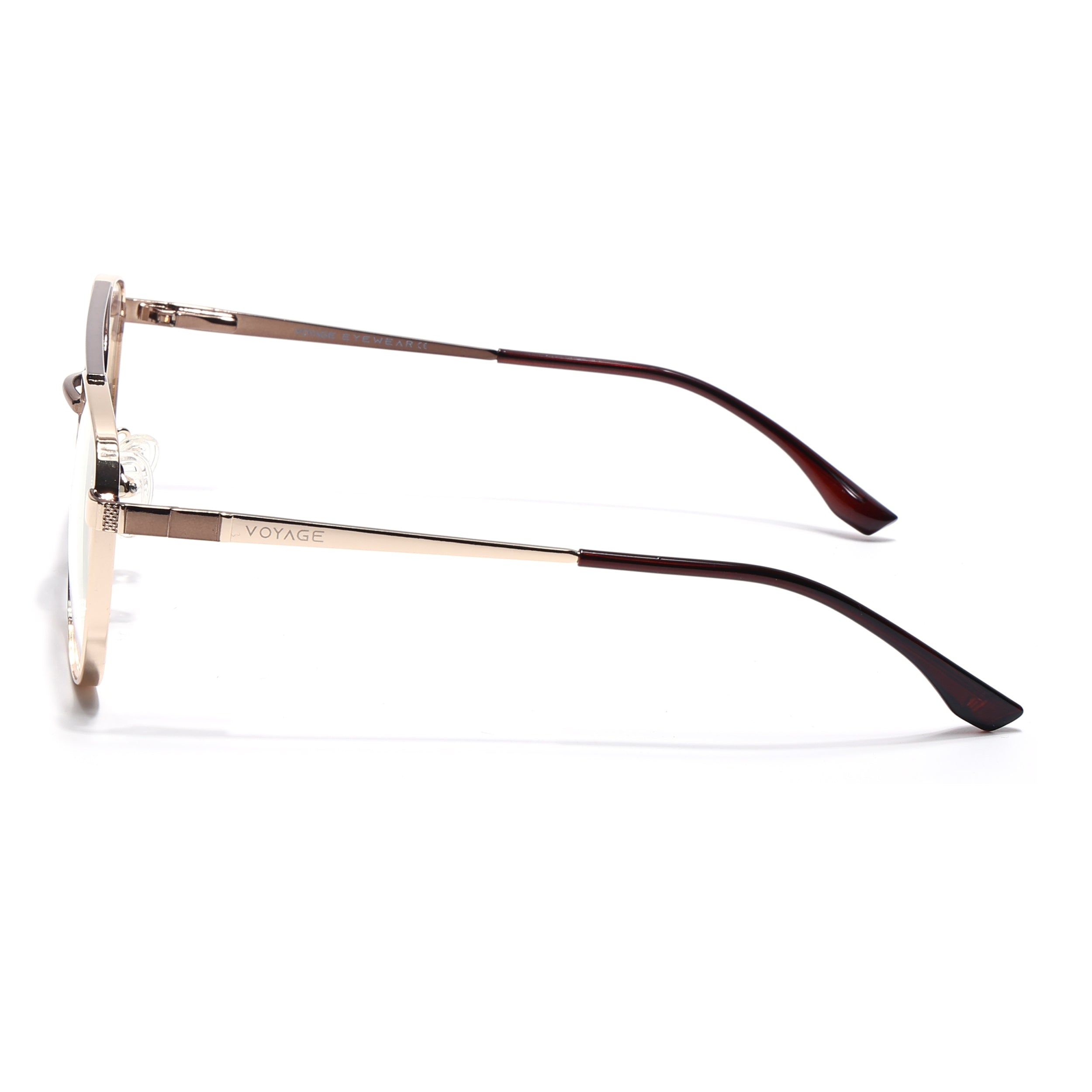 Voyage Silverline Golden Wayfarer Eyeglasses for Men & Women (98701MG5449-C3)