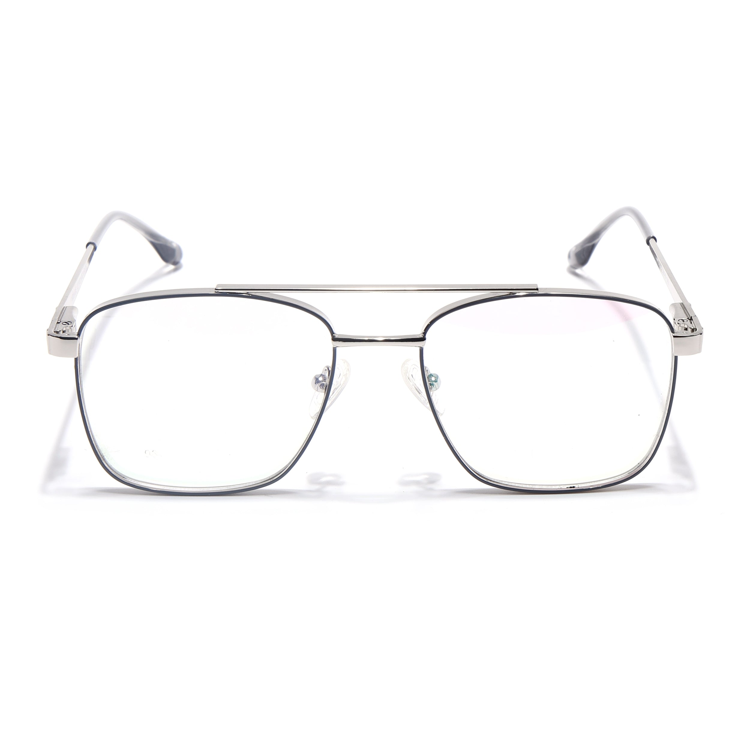 Voyage Silverline Silver & Grey Wayfarer Eyeglasses for Men & Women (98701MG5450-C4)