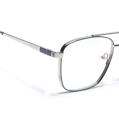 Voyage Silverline Silver & Grey Wayfarer Eyeglasses for Men & Women (98701MG5450-C4)