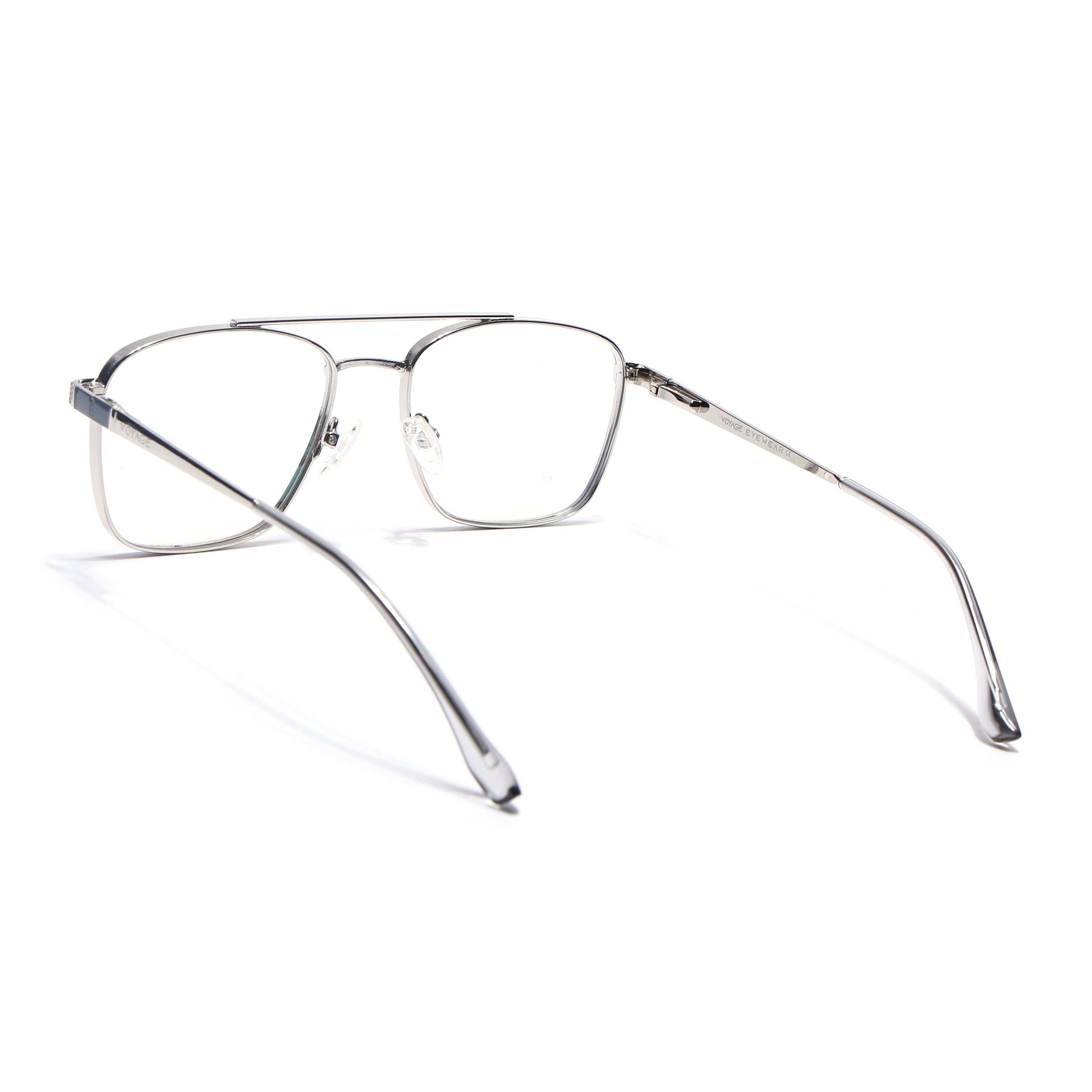 Voyage Silverline Silver & Grey Wayfarer Eyeglasses for Men & Women (98701MG5450-C4)