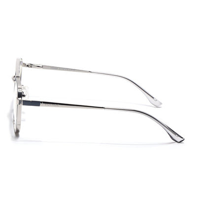 Voyage Silverline Silver & Grey Wayfarer Eyeglasses for Men & Women (98701MG5450-C4)