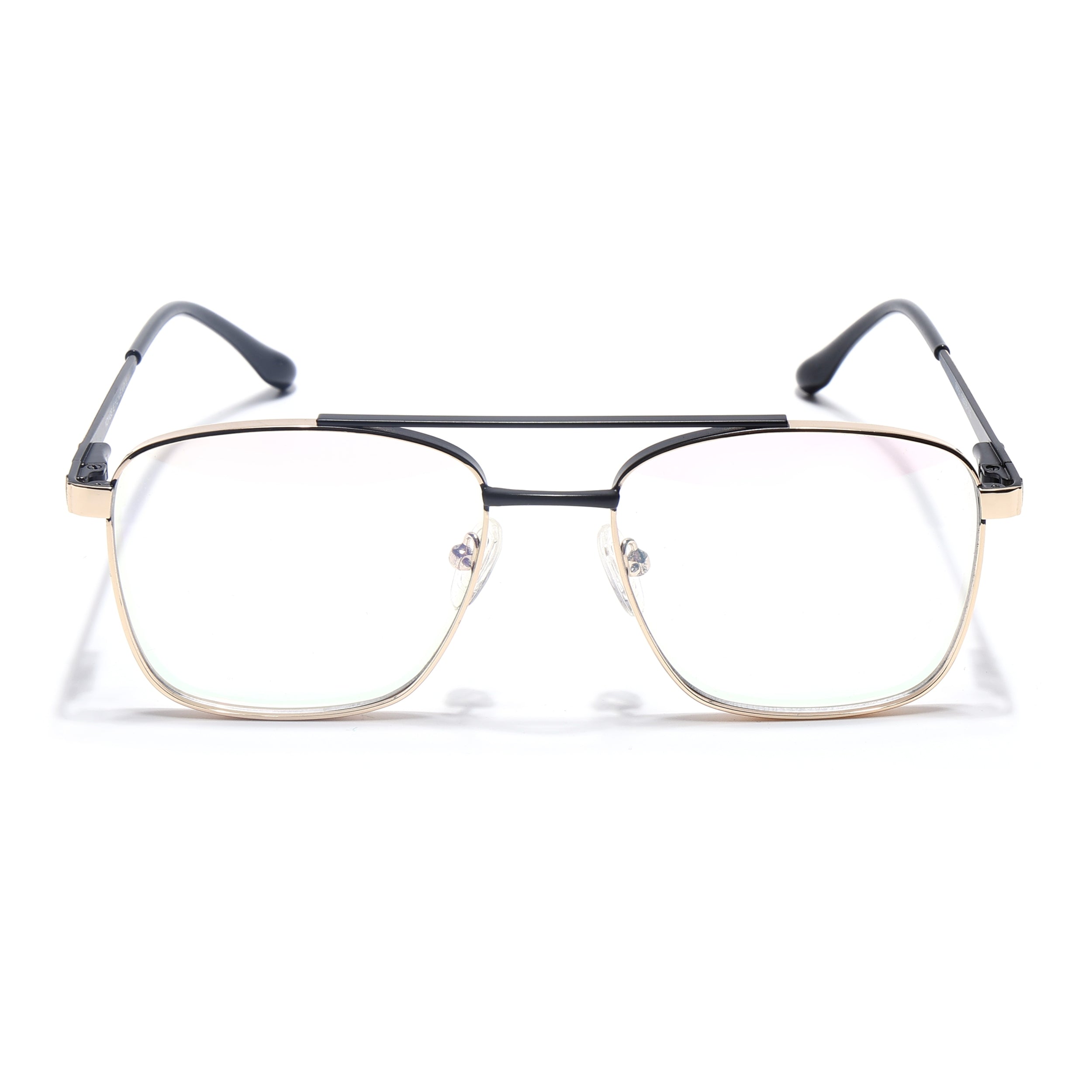 Voyage Silverline Golden & Black Wayfarer Eyeglasses for Men & Women (98701MG5453-C7)