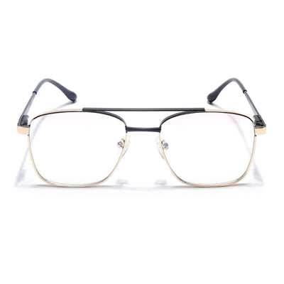Voyage Silverline Golden & Black Wayfarer Eyeglasses for Men & Women (98701MG5453-C7)