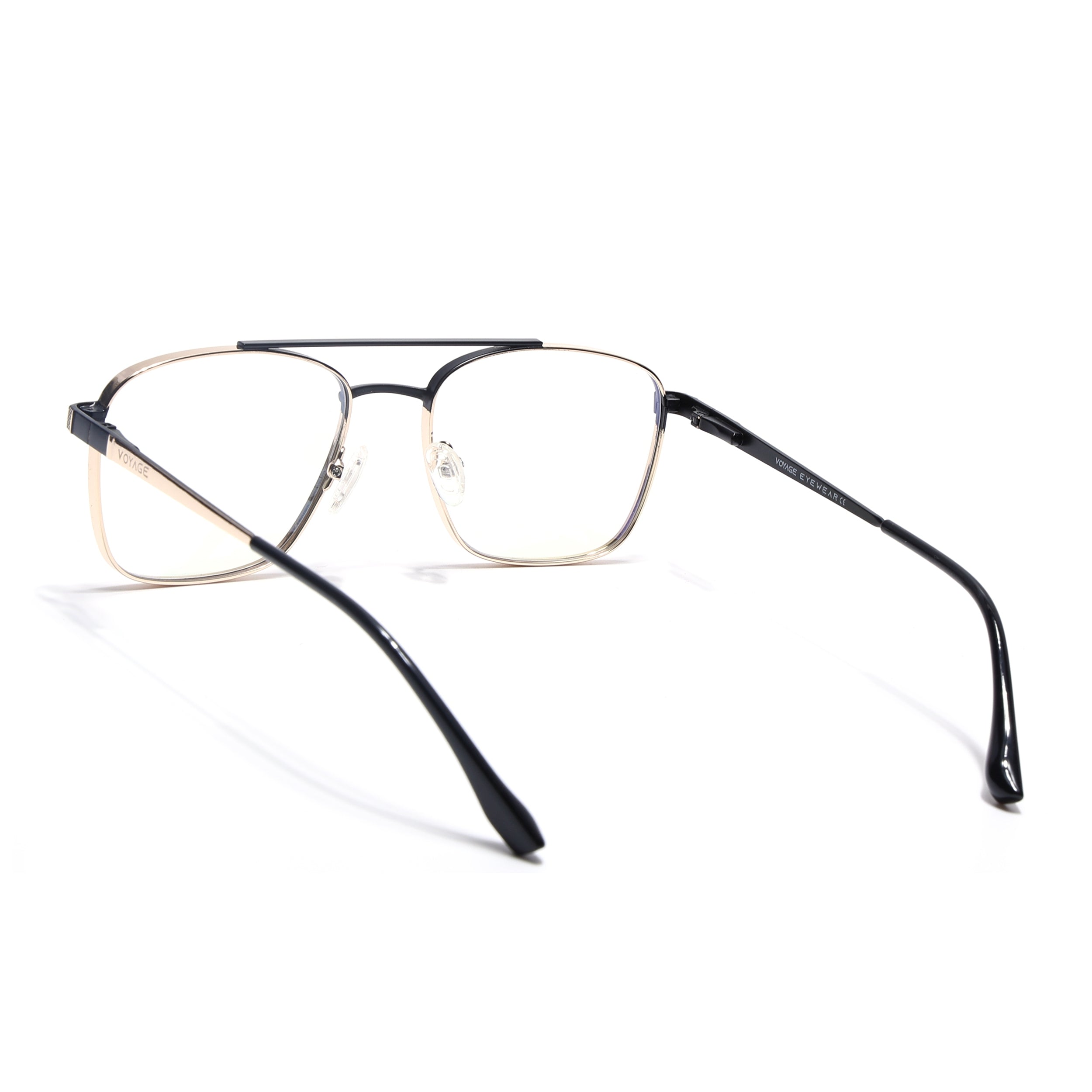 Voyage Silverline Golden & Black Wayfarer Eyeglasses for Men & Women (98701MG5453-C7)