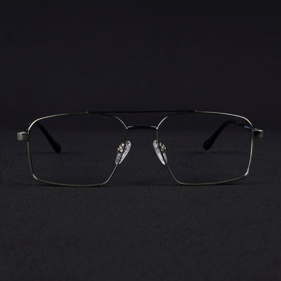 Voyage Silverline Silver & Blue Wayfarer Eyeglasses for Men & Women (98702MG5454-C1)