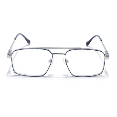 Voyage Silverline Blue & Matt Silver Wayfarer Eyeglasses for Men & Women (98702MG5455-C2)