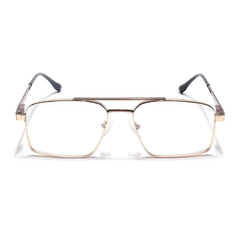 Voyage Silverline Golden Wayfarer Eyeglasses for Men & Women (98702MG5456-C3)