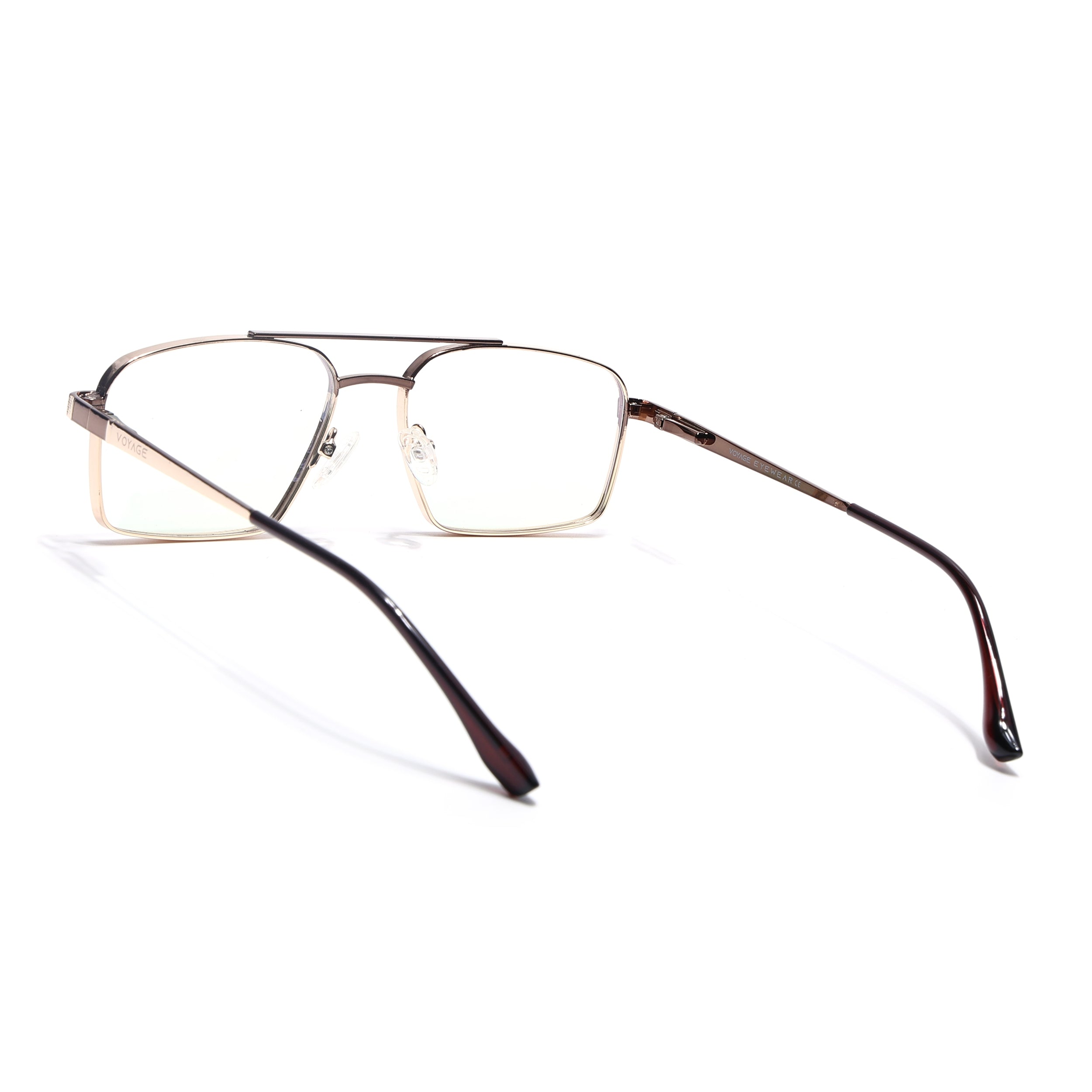 Voyage Silverline Golden Wayfarer Eyeglasses for Men & Women (98702MG5456-C3)