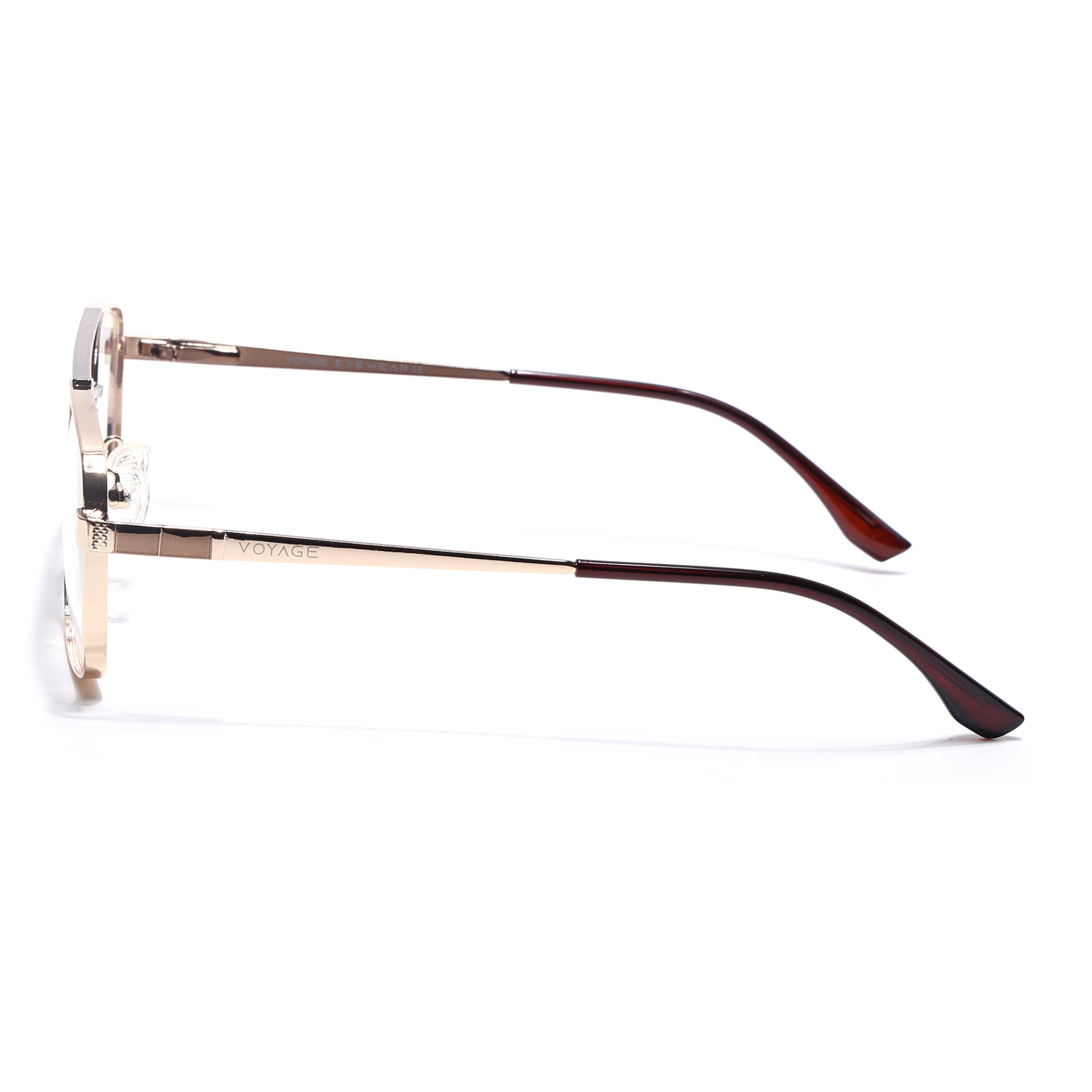 Voyage Silverline Golden Wayfarer Eyeglasses for Men & Women (98702MG5456-C3)