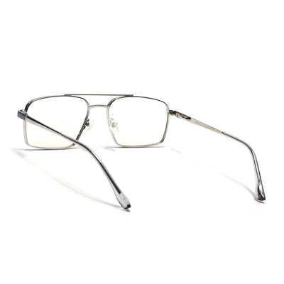 Voyage Silverline Silver & Grey Wayfarer Eyeglasses for Men & Women (98702MG5458-C5)