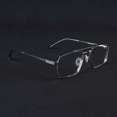 Voyage Silverline Silver & Grey Wayfarer Eyeglasses for Men & Women (98702MG5458-C5)