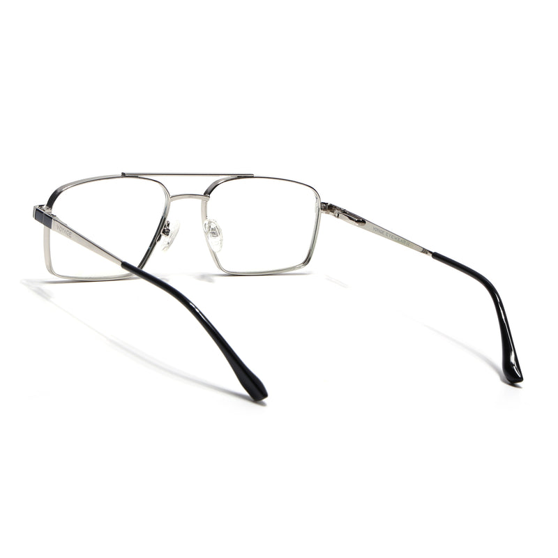 Voyage Silverline Silver & Black Wayfarer Eyeglasses for Men & Women (98702MG5459-C6)