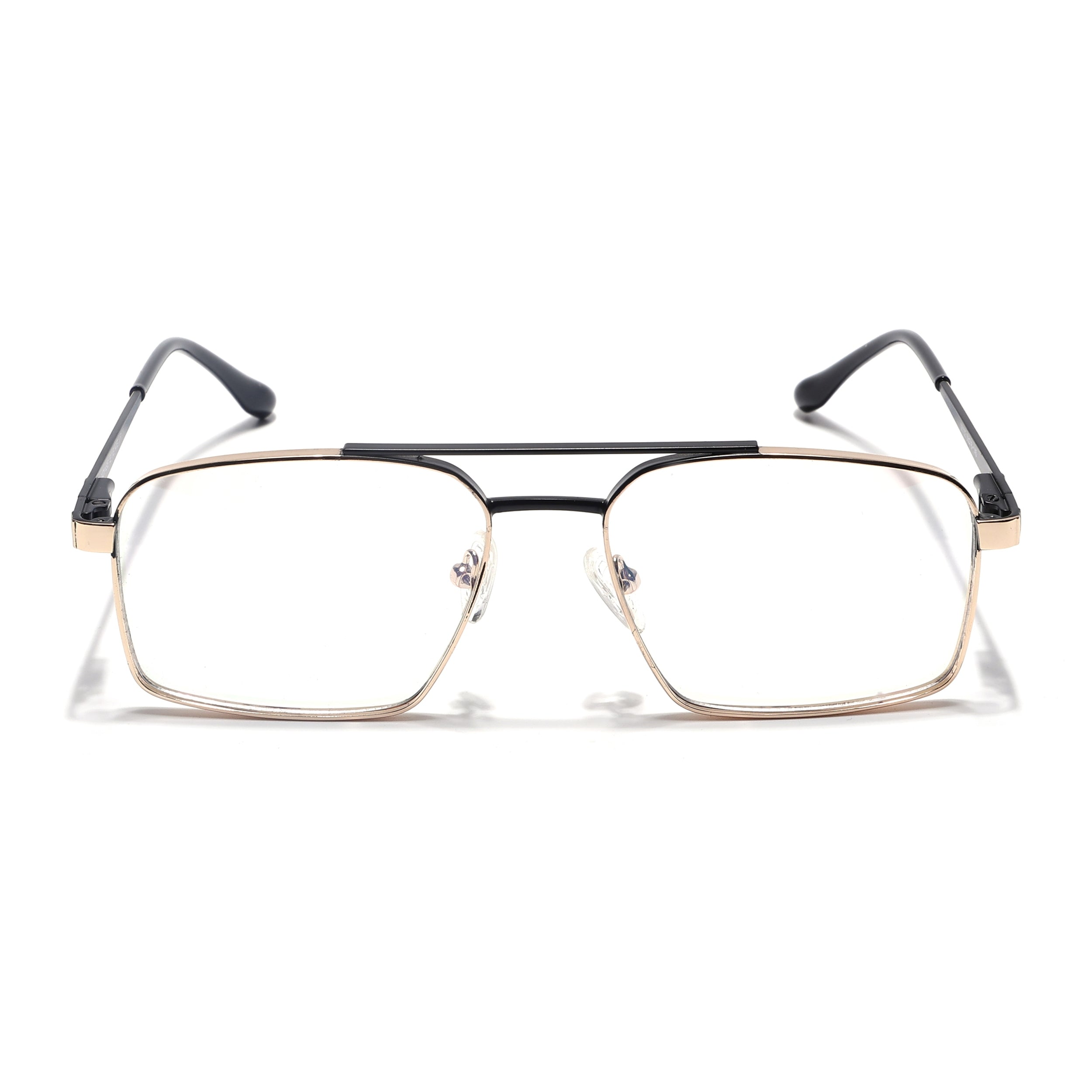 Voyage Silverline Golden & Black Wayfarer Eyeglasses for Men & Women (98702MG5460-C7)