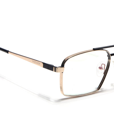 Voyage Silverline Golden & Black Wayfarer Eyeglasses for Men & Women (98702MG5460-C7)