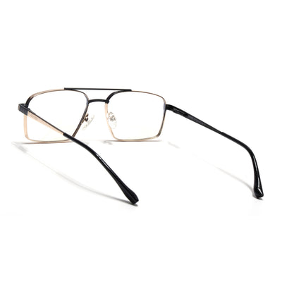Voyage Silverline Golden & Black Wayfarer Eyeglasses for Men & Women (98702MG5460-C7)