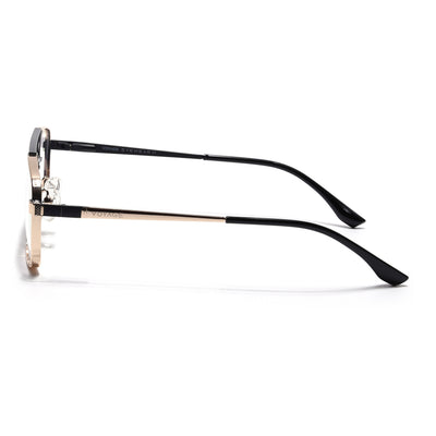 Voyage Silverline Golden & Black Wayfarer Eyeglasses for Men & Women (98702MG5460-C7)