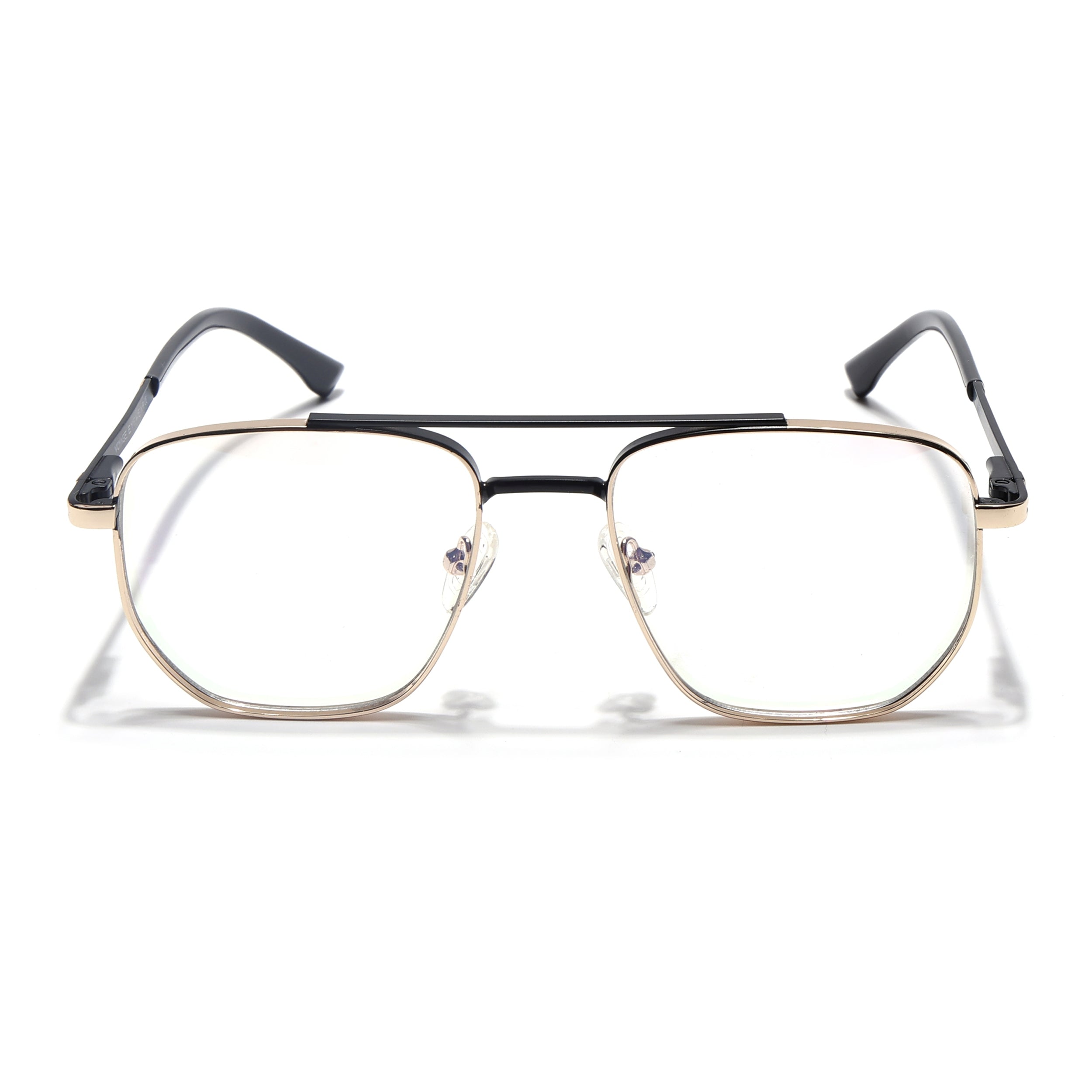 Voyage Silverline Golden & Black Wayfarer Eyeglasses for Men & Women (98703MG5463-C3)