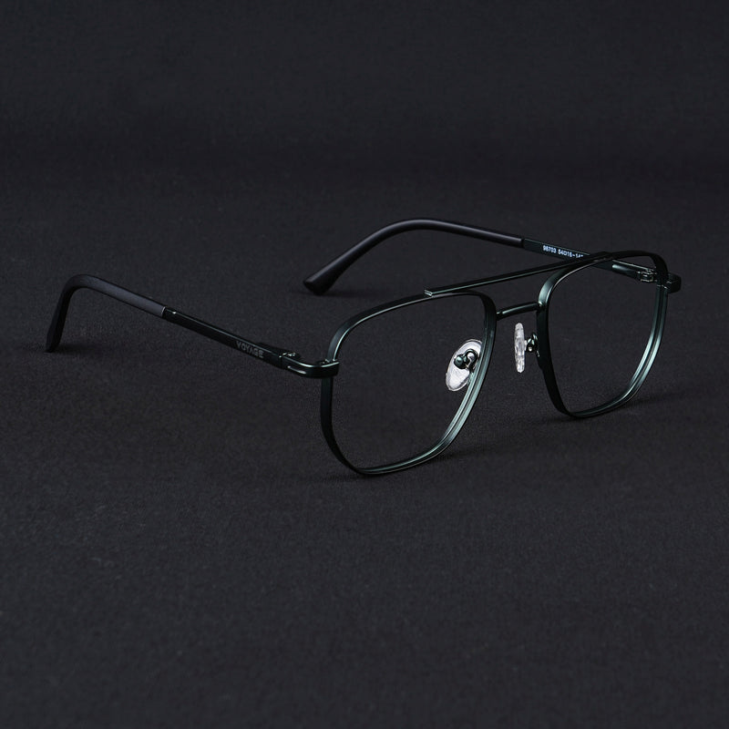 Voyage Silverline Green Wayfarer Eyeglasses for Men & Women (98703MG5466-C6)