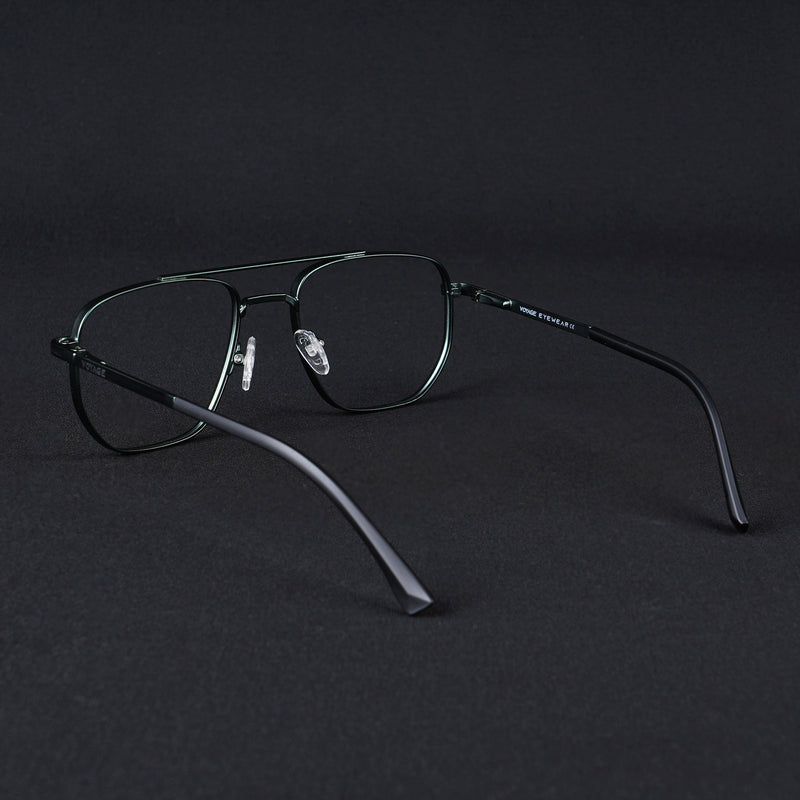 Voyage Silverline Green Wayfarer Eyeglasses for Men & Women (98703MG5466-C6)