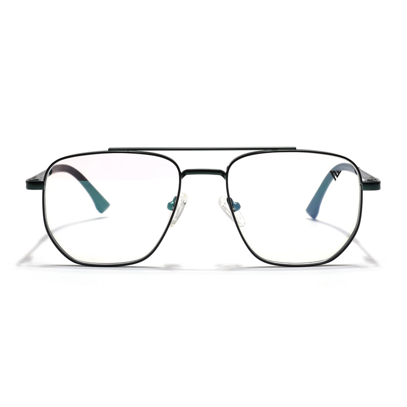 Voyage Silverline Green Wayfarer Eyeglasses for Men & Women (98703MG5466-C6)