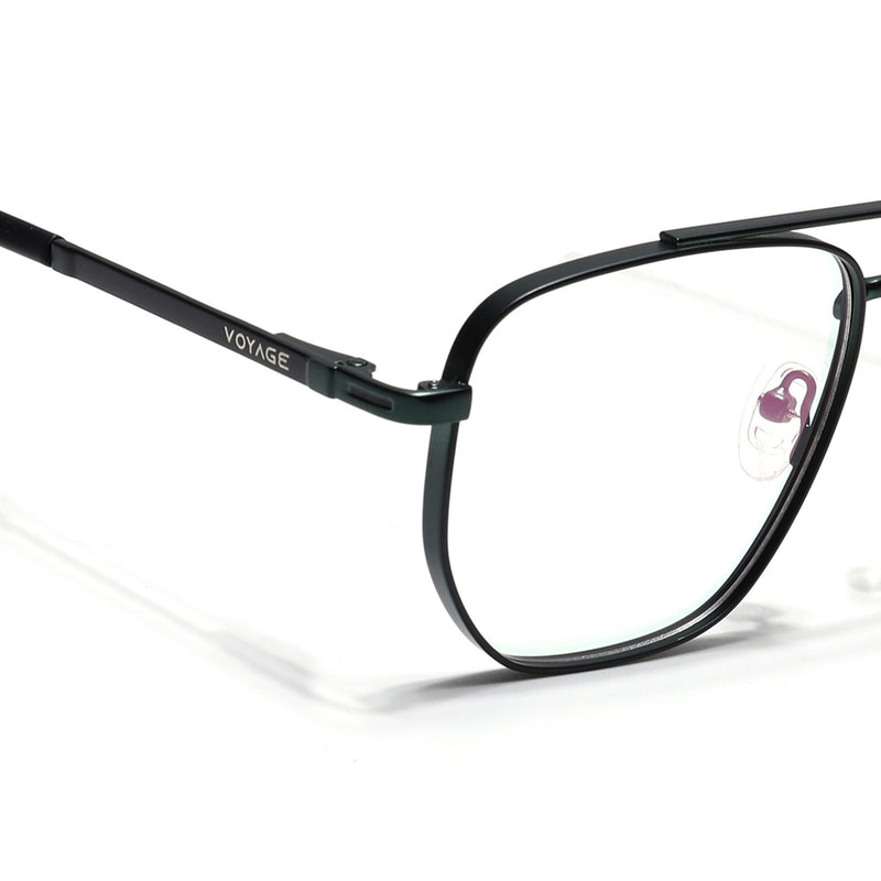 Voyage Silverline Green Wayfarer Eyeglasses for Men & Women (98703MG5466-C6)