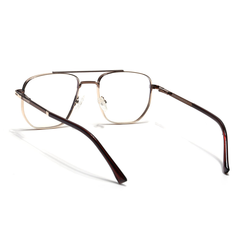 Voyage Silverline Golden Wayfarer Eyeglasses for Men & Women (98703MG5467-C7)