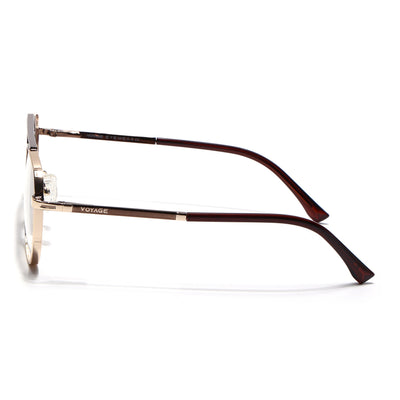 Voyage Silverline Golden Wayfarer Eyeglasses for Men & Women (98703MG5467-C7)