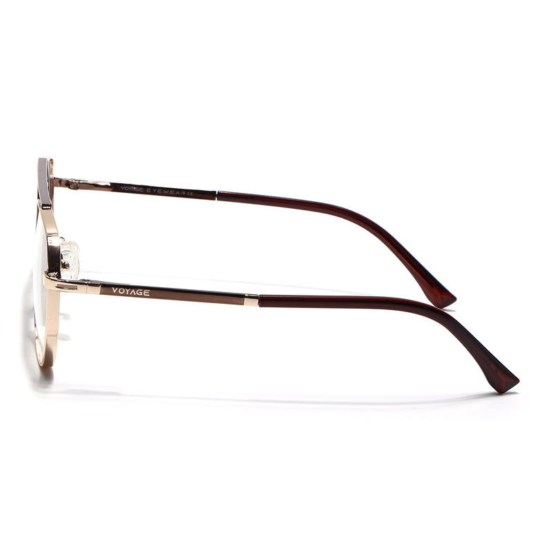 Voyage Silverline Golden Wayfarer Eyeglasses for Men & Women (98703MG5467-C7)