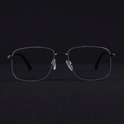 Voyage Silverline Silver & Grey Wayfarer Eyeglasses for Men & Women (98704MG5468-C1)