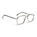 Voyage Silverline Silver & Grey Wayfarer Eyeglasses for Men & Women (98704MG5468-C1)
