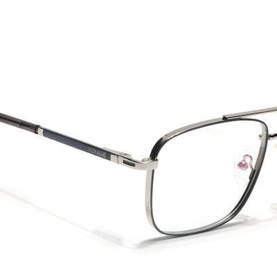 Voyage Silverline Silver & Grey Wayfarer Eyeglasses for Men & Women (98704MG5468-C1)