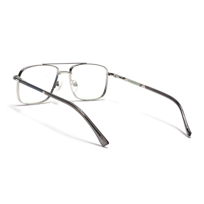 Voyage Silverline Silver & Grey Wayfarer Eyeglasses for Men & Women (98704MG5468-C1)