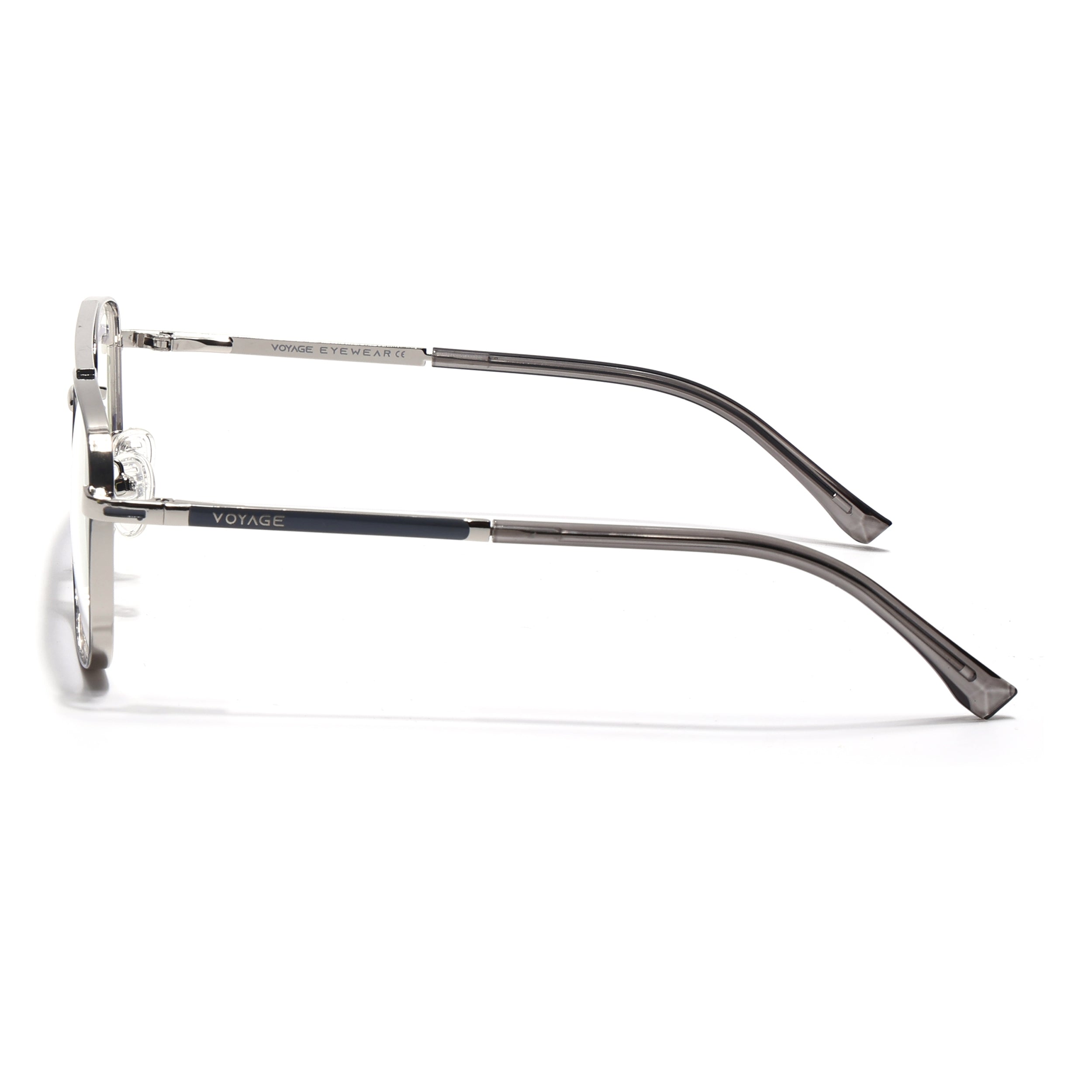 Voyage Silverline Silver & Grey Wayfarer Eyeglasses for Men & Women (98704MG5468-C1)