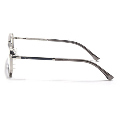 Voyage Silverline Silver & Grey Wayfarer Eyeglasses for Men & Women (98704MG5468-C1)