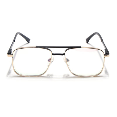 Voyage Silverline Golden & Black Wayfarer Eyeglasses for Men & Women (98704MG5469-C2)