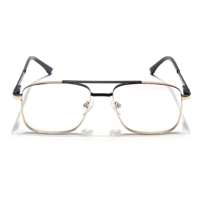 Voyage Silverline Golden & Black Wayfarer Eyeglasses for Men & Women (98704MG5469-C2)