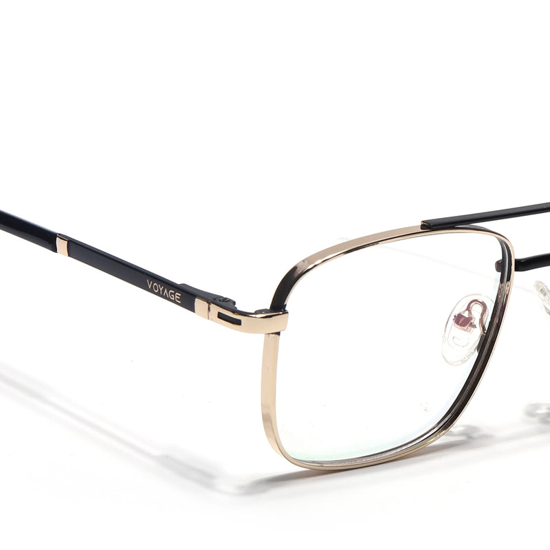 Voyage Silverline Golden & Black Wayfarer Eyeglasses for Men & Women (98704MG5469-C2)