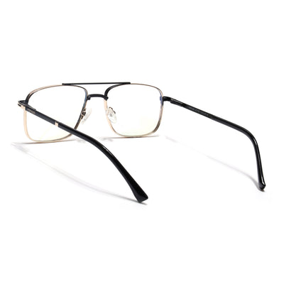Voyage Silverline Golden & Black Wayfarer Eyeglasses for Men & Women (98704MG5469-C2)