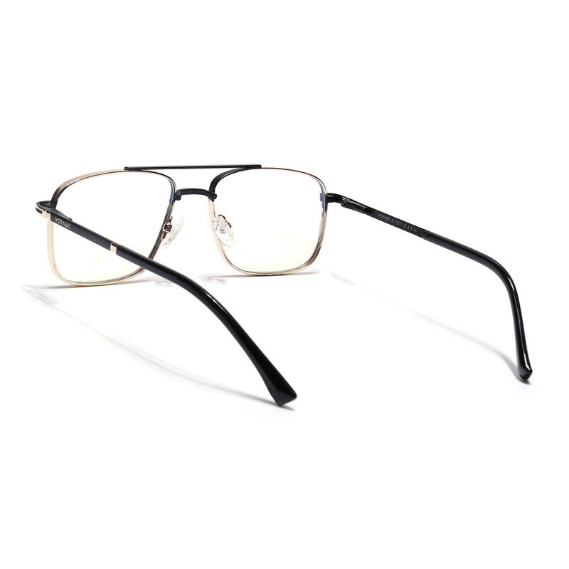 Voyage Silverline Golden & Black Wayfarer Eyeglasses for Men & Women (98704MG5469-C2)
