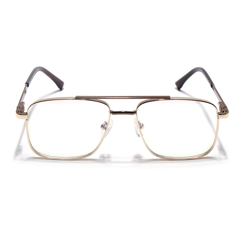 Voyage Silverline Golden Wayfarer Eyeglasses for Men & Women (98704MG5470-C3)