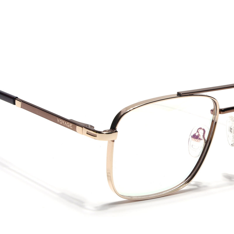 Voyage Silverline Golden Wayfarer Eyeglasses for Men & Women (98704MG5470-C3)