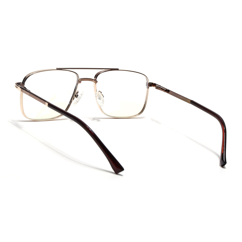 Voyage Silverline Golden Wayfarer Eyeglasses for Men & Women (98704MG5470-C3)