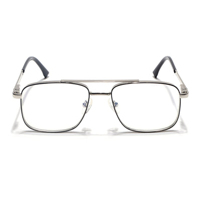 Voyage Silverline Silver & Black Wayfarer Eyeglasses for Men & Women (98704MG5472-C5)