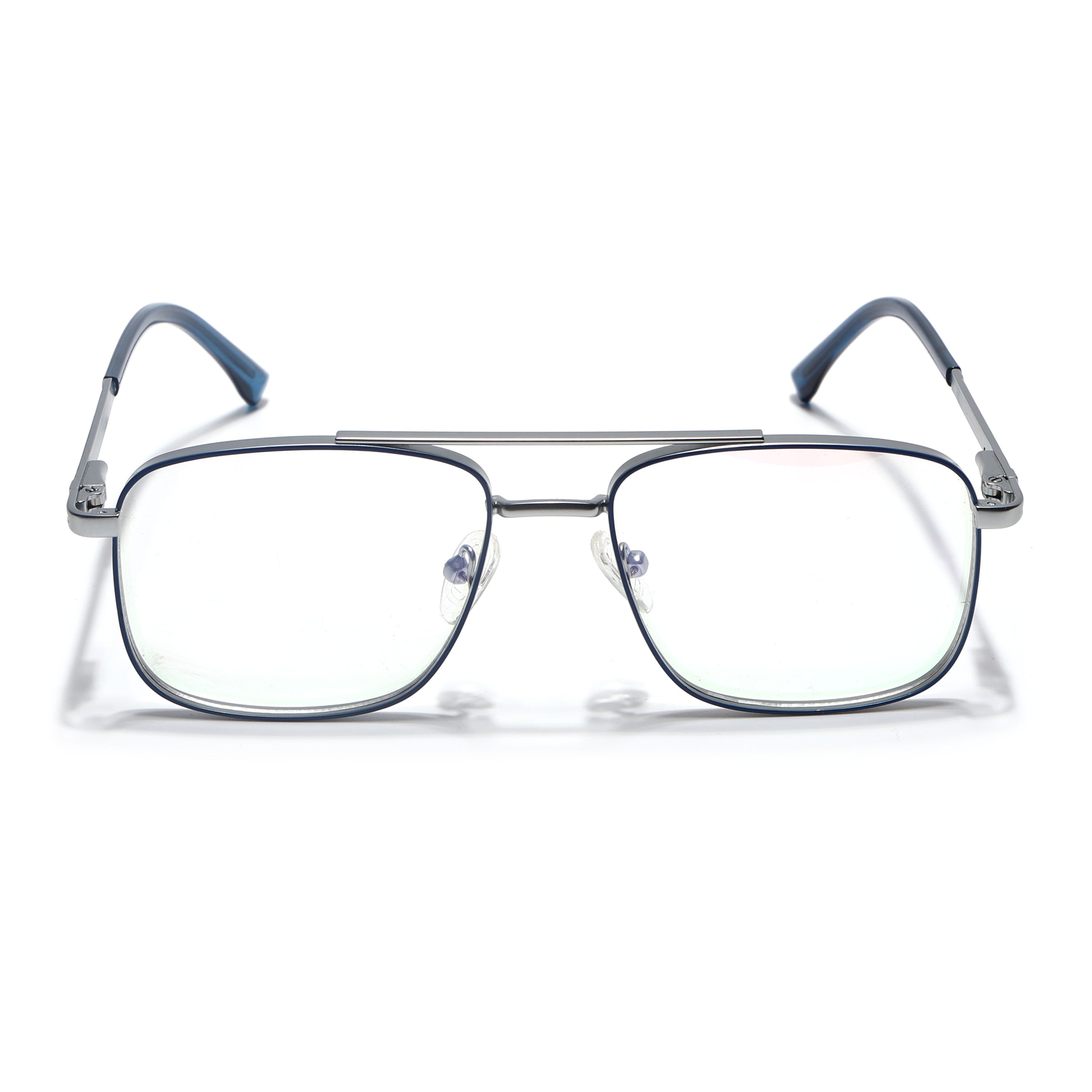 Voyage Silverline Blue & Matt Silver Wayfarer Eyeglasses for Men & Women (98704MG5474-C7)
