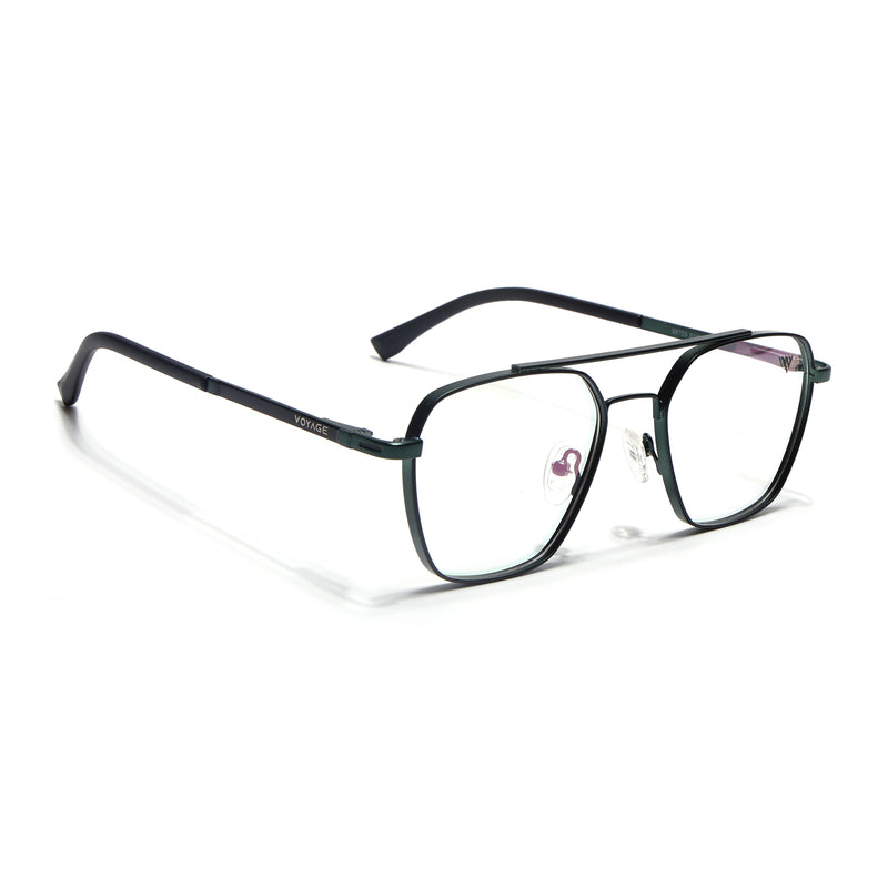 Voyage Silverline Green Wayfarer Eyeglasses for Men & Women (98705MG5476-C2)