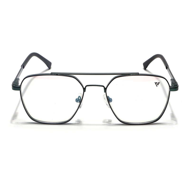 Voyage Silverline Green Wayfarer Eyeglasses for Men & Women (98705MG5476-C2)