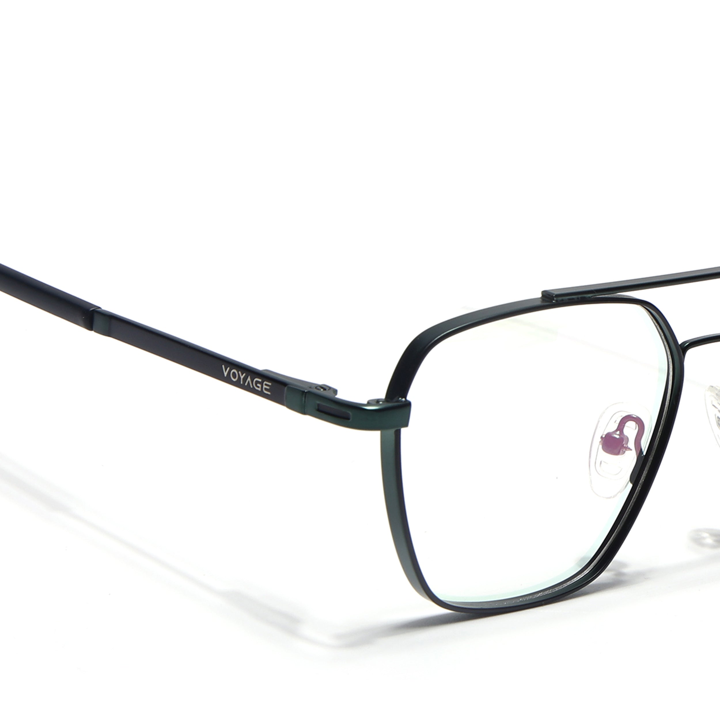 Voyage Silverline Green Wayfarer Eyeglasses for Men & Women