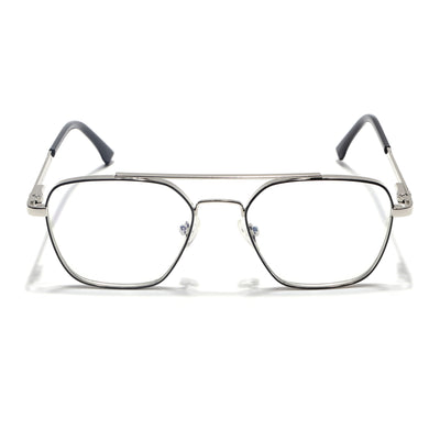 Voyage Silverline Silver & Black Wayfarer Eyeglasses for Men & Women (98705MG5477-C3)